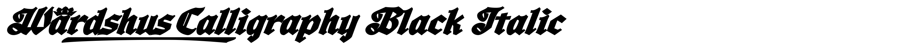 Wardshus Calligraphy Black Italic